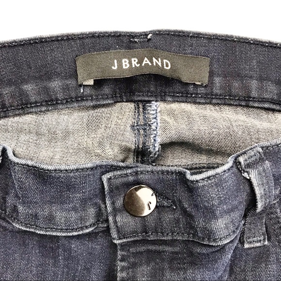 J Brand Snowbird Mid Rise Skinny Dark Moto Jean 8 - Picture 4 of 7